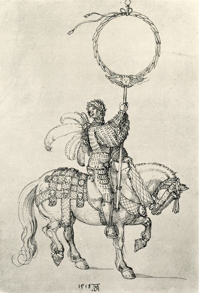 Giovane cavaliere come portatore di corona da Albrecht Dürer