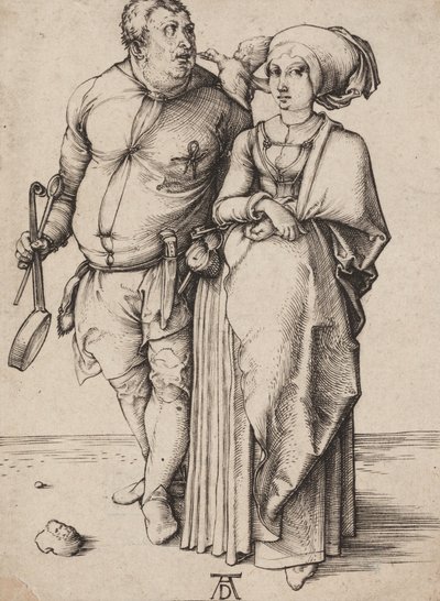Un cuoco e sua moglie, c.1496 (incisione) da Albrecht Dürer