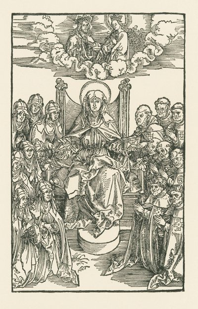 Birgitta circondata da monache e monaci da Albrecht Dürer or Duerer
