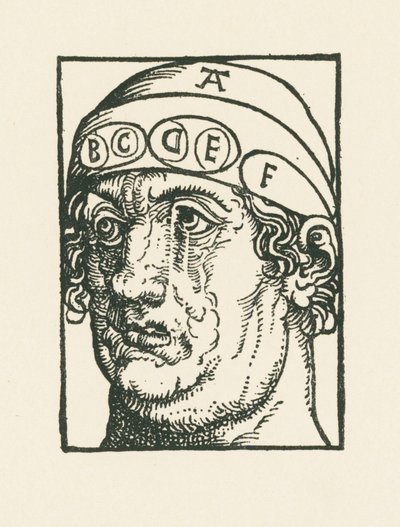 Caput pysicum - Testa ai fini dello studio della frenologia da Albrecht Dürer or Duerer
