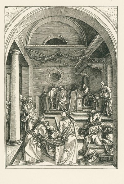 Cristo tra i dottori nel tempio da Albrecht Dürer or Duerer