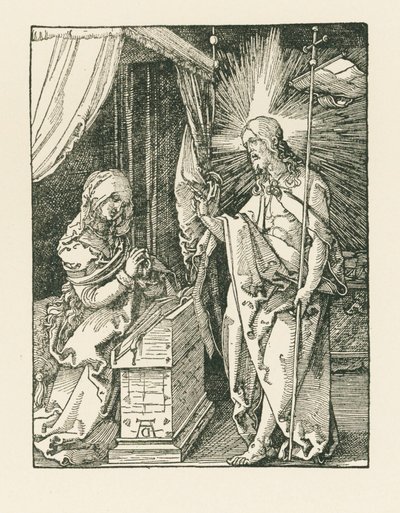 Cristo che appare a sua Madre, 1510 circa (xilografia) da Albrecht Dürer or Duerer