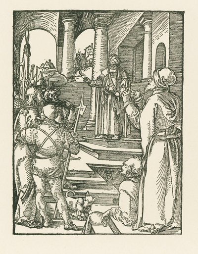 Cristo davanti a Pilato, 1508-09 circa (xilografia) da Albrecht Dürer or Duerer