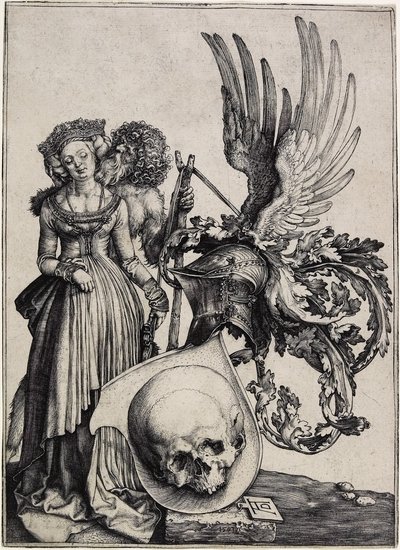 Stemma con un teschio, c. 1503 da Albrecht Dürer