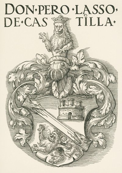 Stemma di Don Pedro Lasso de Castilla, 1530 circa (xilografia) da Albrecht Dürer or Duerer