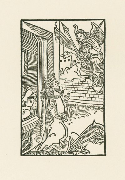 Davide in preghiera. Illustrazione del Diurnale s m chorum ecclesie Basilien. Stampato da Johann Bergmann, Basilea da Albrecht Dürer or Duerer