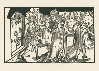 Davus, Simo e Chremes, 1492-93 circa (xilografia) da Albrecht Dürer or Duerer