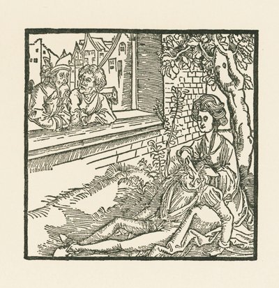 Dalila taglia i capelli a Sansone da Albrecht Dürer or Duerer