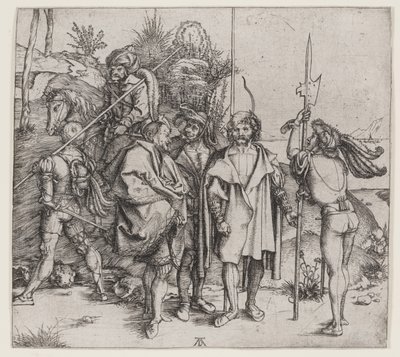 Cinque soldati e un turco a cavallo, 1495-96 da Albrecht Dürer