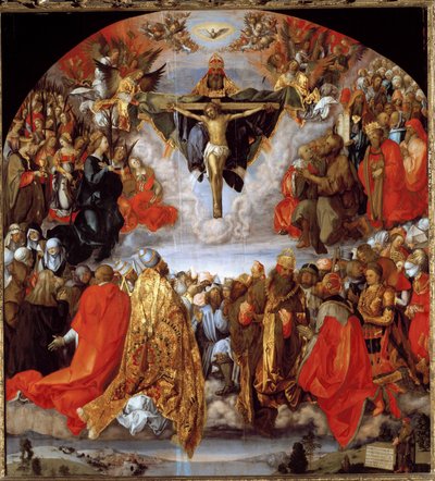 Dio, Gesù Cristo e la colomba dello Spirito Santo da Albrecht Dürer