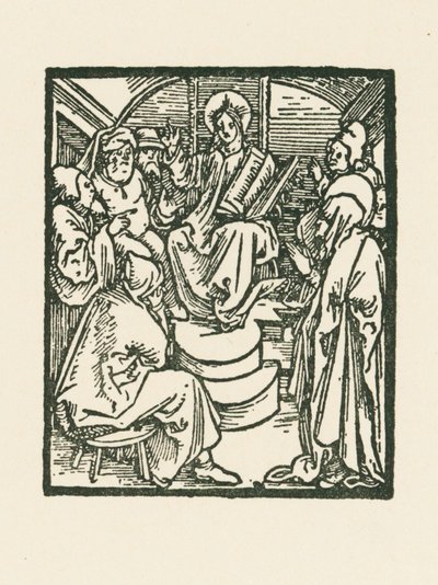 Gesù tra i medici da Albrecht Dürer or Duerer
