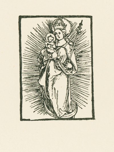 Maria Vergine come Regina del Cielo al sole da Albrecht Dürer or Duerer