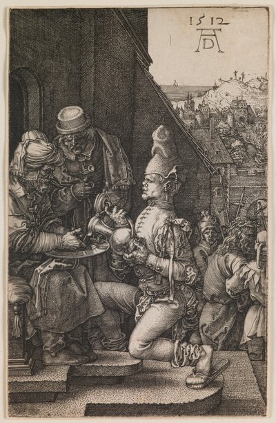 Pilato si lava le mani, dalla serie "La piccola passione". da Albrecht Dürer or Duerer