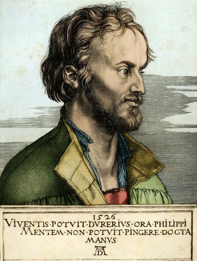 Ritratto di Filippo Melantone (incisione) da Albrecht Dürer