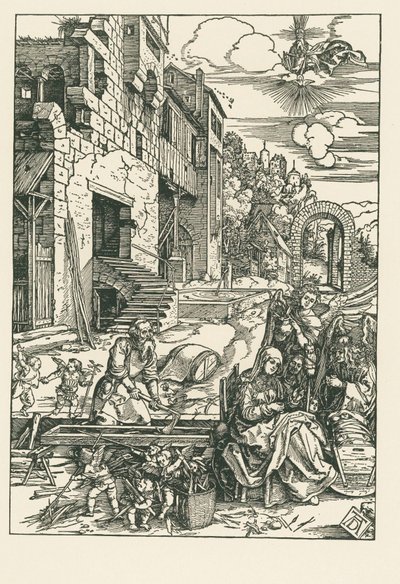 Riposo durante la fuga in Egitto, 1502 circa (xilografia) da Albrecht Dürer or Duerer