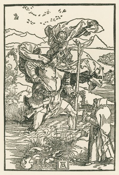 San Cristoforo, 1503-04 circa (xilografia) da Albrecht Dürer or Duerer