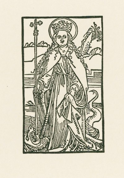 Santa Margherita. Illustrazione di Hortulus Anime. Stampato da Michael Furter, Basilea da Albrecht Dürer or Duerer
