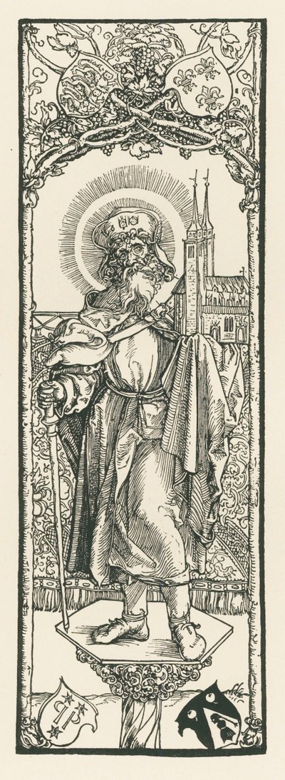 San Sebaldo alla colonna, 1501 circa (xilografia) da Albrecht Dürer or Duerer