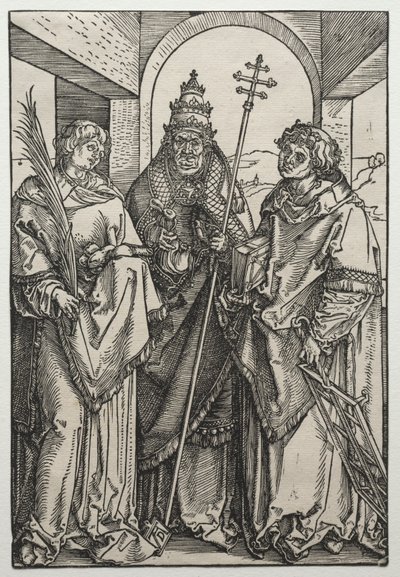 Santi Stefano, Sisto e Lorenzo, c.1504-05 (xilografia) da Albrecht Dürer or Duerer