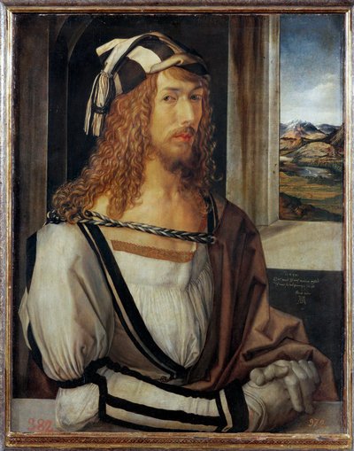 Autoritratto, iscrizione " 1498 (olio su tavola) da Albrecht Dürer or Duerer