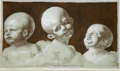 Studio della testa di un bambino (disegno) da Albrecht Dürer or Duerer