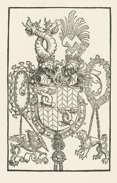 Lo stemma di Florian Waldauf von Waldenstein da Albrecht Dürer or Duerer