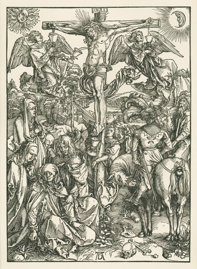 La crocifissione, 1498 circa (xilografia) da Albrecht Dürer or Duerer