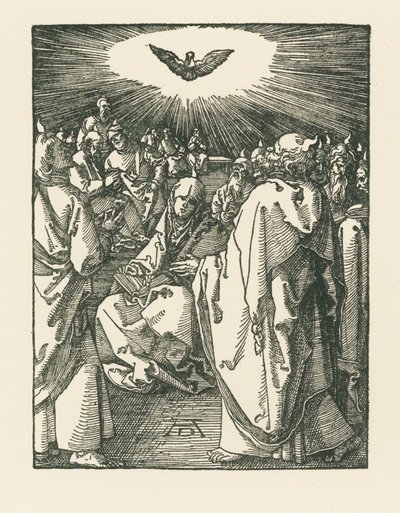 La discesa dello Spirito Santo, 1510 circa (xilografia) da Albrecht Dürer or Duerer