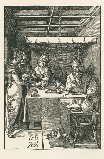 La testa di San Giovanni Battista viene portata a Erode da Albrecht Dürer or Duerer