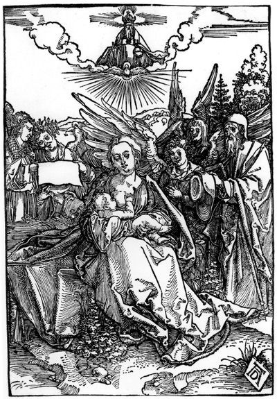 La Sacra Famiglia con Cinque Angeli, c.1504 da Albrecht Dürer