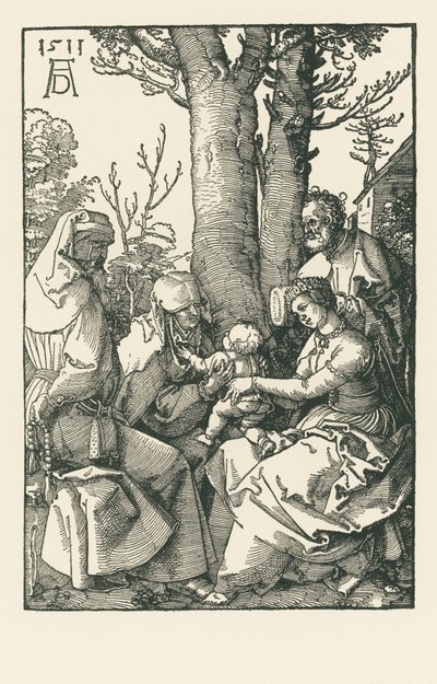 La Sacra Famiglia con Gioacchino e Anna sotto un albero da Albrecht Dürer or Duerer