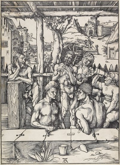 Il bagno degli uomini, c. 1496-1497 da Albrecht Dürer