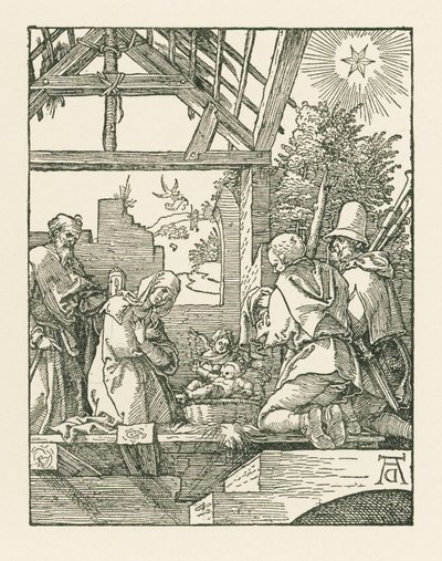 La Natività, 1510 circa (xilografia) da Albrecht Dürer or Duerer