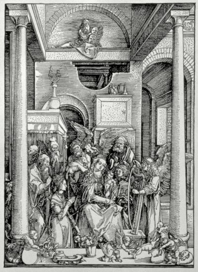 La Vergine e il Bambino con Santi (xilografia) da Albrecht Dürer