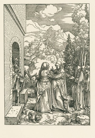 La Visitazione - Santa Maria visita Santa Elisabetta, 1503-04 circa (xilografia) da Albrecht Dürer or Duerer