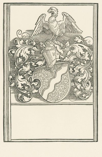 Lo stemma di Michael Behaim, 1518-20 circa (xilografia) da Albrecht Dürer or Duerer