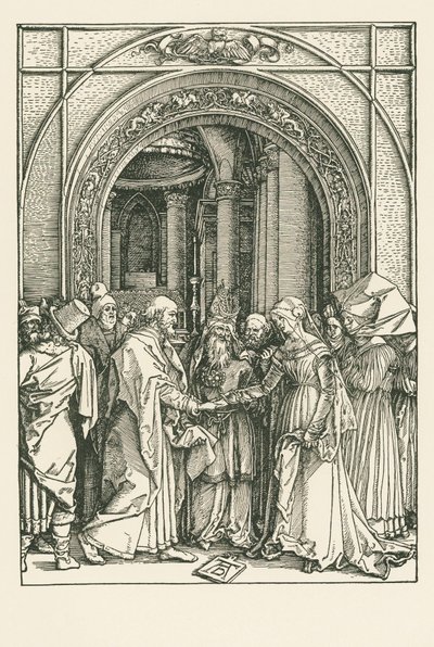 Lo sposalizio della Vergine, 1504 circa (xilografia) da Albrecht Dürer or Duerer