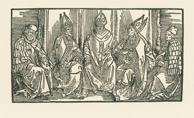 Tre vescovi e due monaci da Albrecht Dürer or Duerer