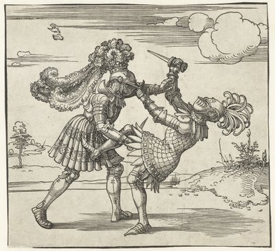 Due cavalieri che combattono da Albrecht Dürer or Duerer