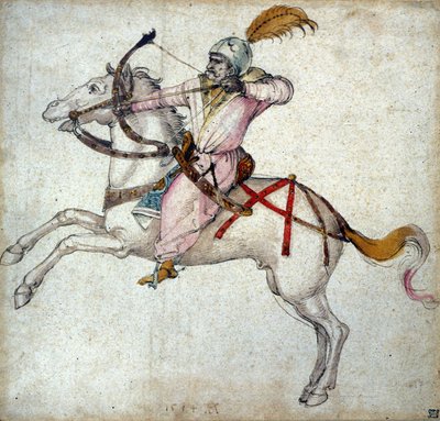Un arciere a cavallo. Disegno di Albrecht Durer da Albrecht Dürer