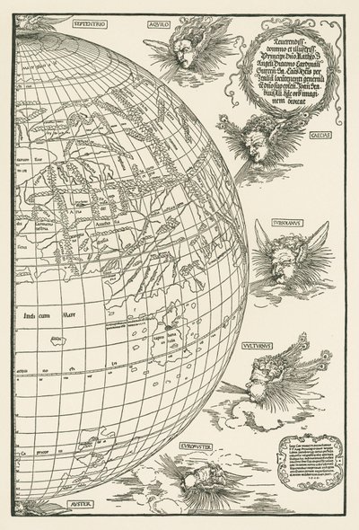 Mappa del mondo di Johannes Stabius da Albrecht Dürer or Duerer
