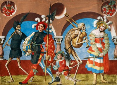 Morte, il mercenario e la prostituta dal ciclo della danza macabra da Albrecht Kauw
