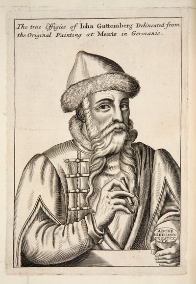 Johann Gutenberg, pub. 1683 da Albrecht Mentz