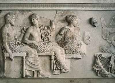 Poseidone, Apollo, Artemide e Afrodite rappresentati sul fregio orientale del Partenone da Alcamenes (attr. to)