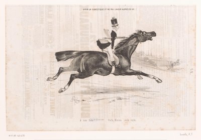 Giovane su cavallo al galoppo (Avoir un domestique, et ne pas l