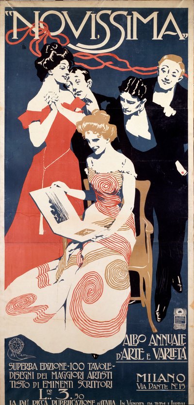 Poster pubblicitario per Novissima, rivista di arti e lettere, c.1920 da Aleardo Terzi