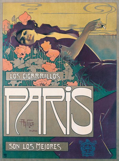 Poster di Cigarrillos Paris da Aleardo Villa