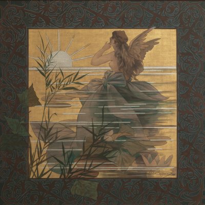 Composizione con ninfa alata all