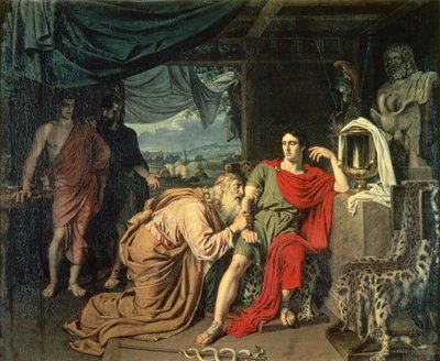 Il re Priamo supplica Achille per la restituzione del corpo di Ettore, 1824 da Aleksander Ivanov