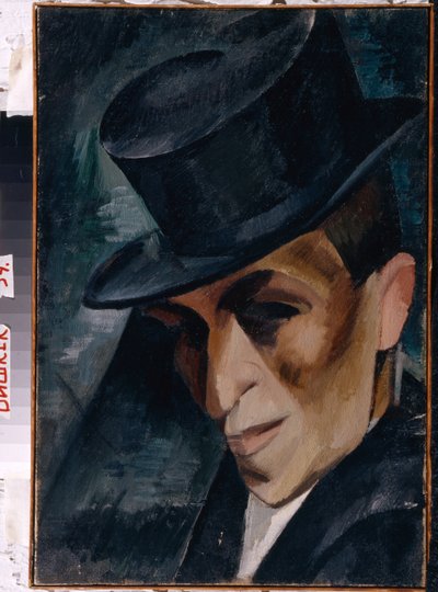 Ritratto di un uomo con cilindro da Aleksandr Aleksandrovich Osmerkin